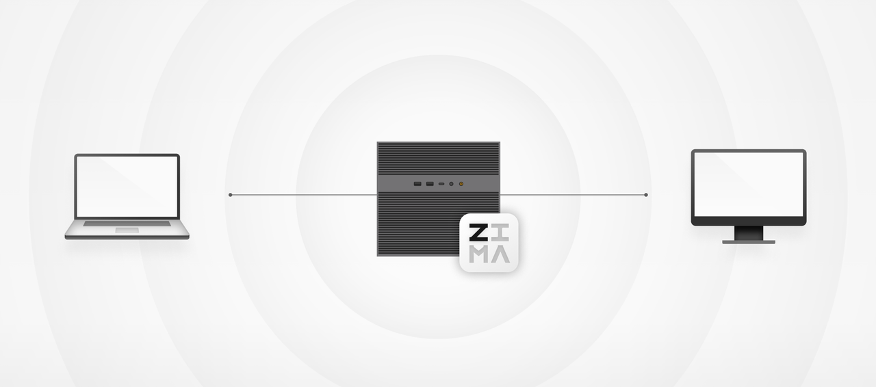 ZimaCube with Computer