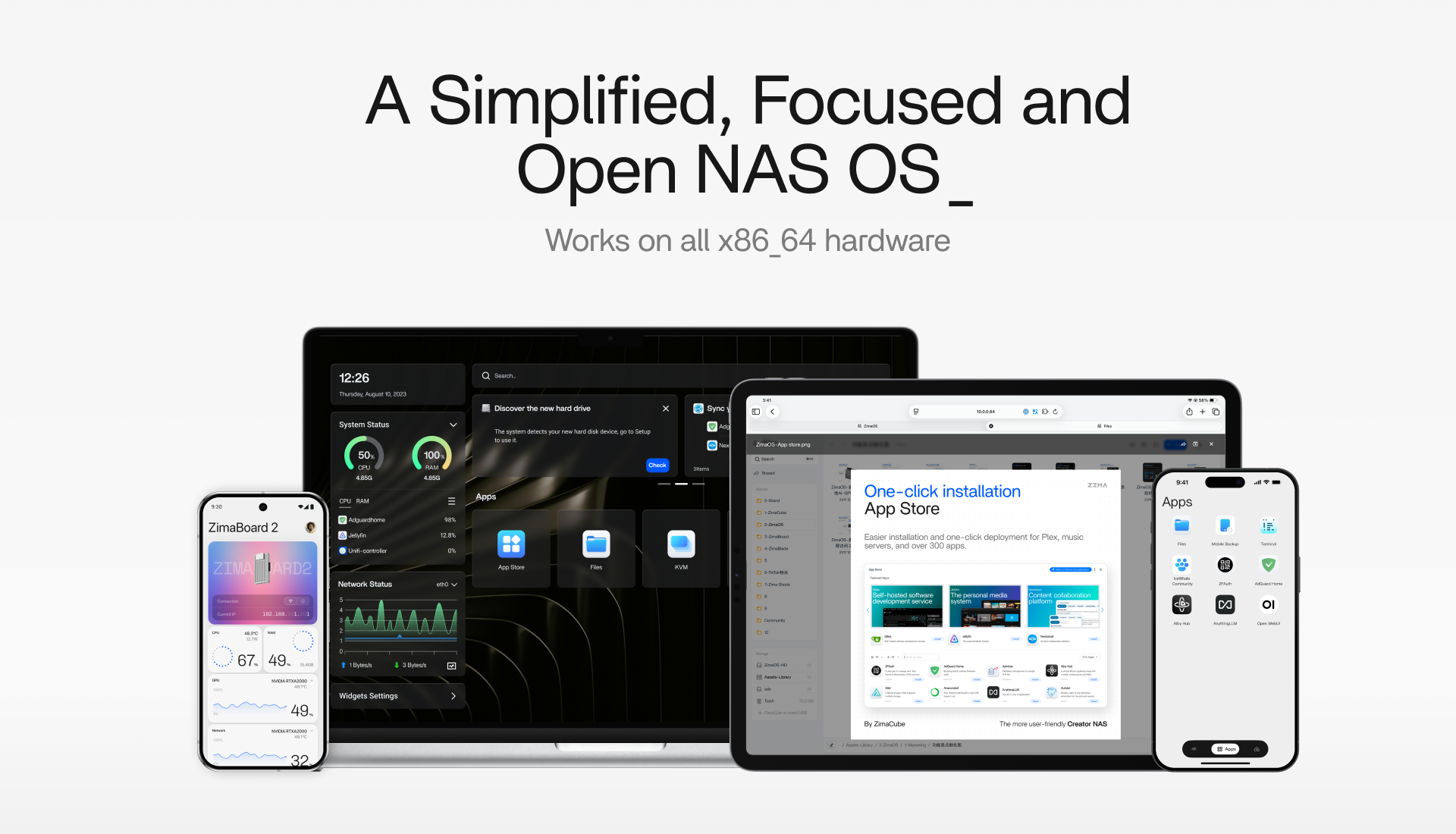 ZimaOS: A Simplified, Focused and Open NAS OS Works on All x86_64 Hardwares