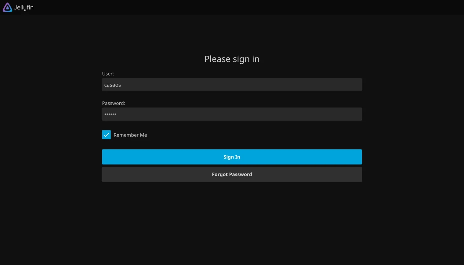 Log In Jellyfin