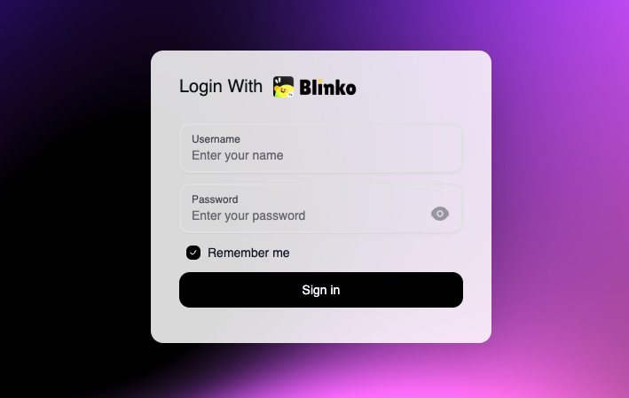 Blinko 的首次运行界面,用于注册管理员账户