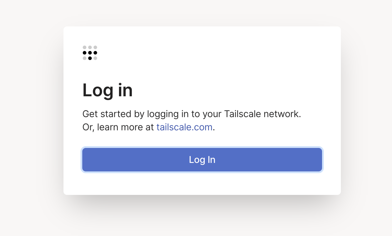 Página de inicio de sesión de Tailscale pidiéndote que autorices tu servidor doméstico en el tailnet