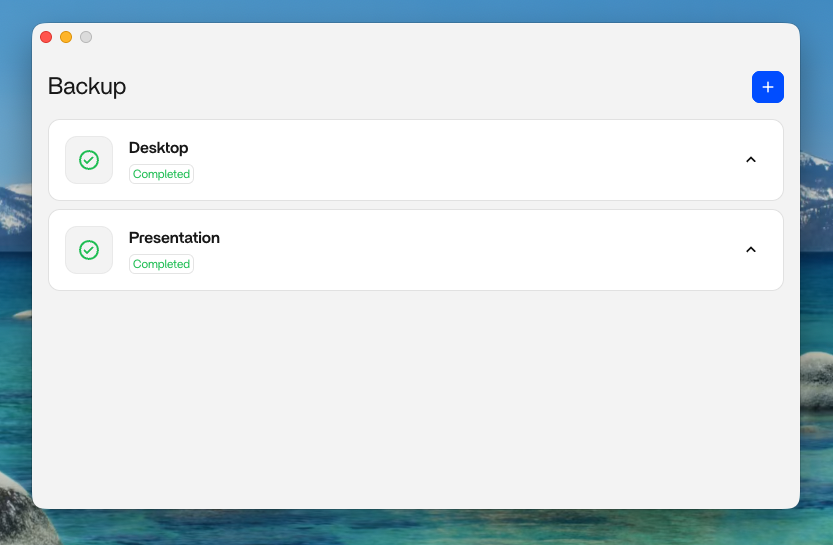 ZimaClient desktop backup confirmation with the start button