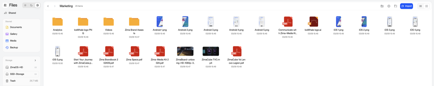 ファイルが無傷であることを確認する検証付きで完了したZimaOS Filesの移行